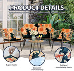 8Pcs Patio Cushion Covers, Outdoor Stretch Cushion Covers, Washable | Stretch - Image 3