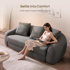 SICOTAS Curved Sofa Couch Bed for Living Room Convertible Futon Cloud Boneless - Image 9