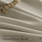 Burlywood Birch 100% Blackout Pinch Pleated Linen Curtains 86 Inches Long | - Image 2