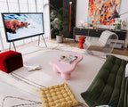 40" Cloud Coffee Table for Living Room Irregular Coffee Table Modern Low Coffee - Image 6