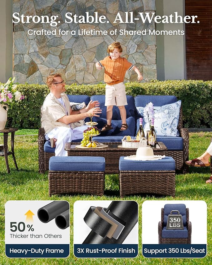 HILLGA 8-Piece Luxury Patio Furniture Set - Image 6