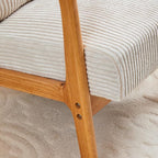 Mid Century Modern Accent Chair, Solid Wood Comfy Living Room Chair - Image 6