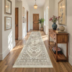2.5x10 Kitchen Runner Rug Non Slip Vintage Washable Rugs, Carpet Runner - Image 5