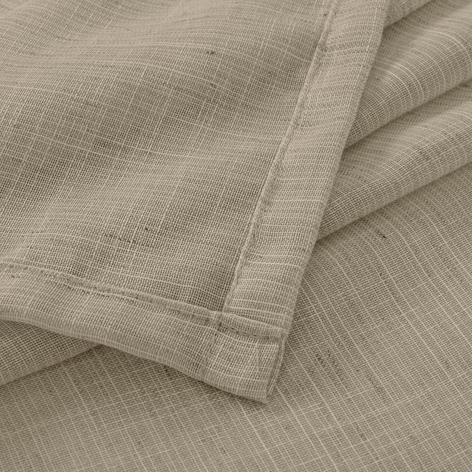 BGment 96 Inches Long Camel Linen Curtains - Image 9