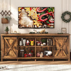 Farmhouse TV Stand for 80 Inch TV - Image 8