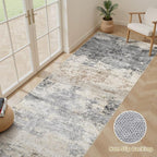 LOONGRUG Runner Rug 3x8 Washable Non-Slip Kitchen Neutral Modern Rug | Abstract - Image 3