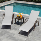 Crestlive Products Outdoor Chaise Lounge Chair, 5-Position Pool Lounge Chairs - Image 8