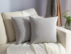 Stellhome Pack of 2 Burlap Throw Pillow Covers Farmhouse Linen Cushion Covers by Stellhome