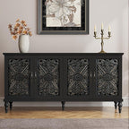 ARTPOWER 61.8" Hollow Carved Wood Accent Cabinet by PowerofArtBetterforLife