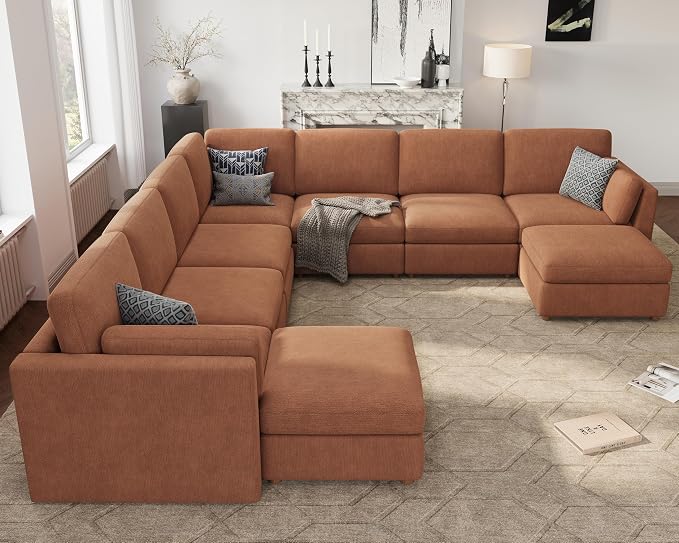 Oversized Modular Sectional Sofa, Solid Wood Frame Sofa, Removable Washable - Image 3