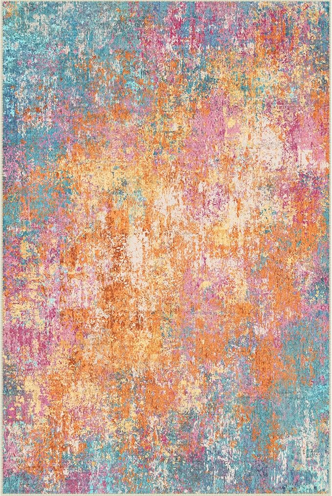 RELEANY Washable 6'x9' Abstract Area Rug - Image 9