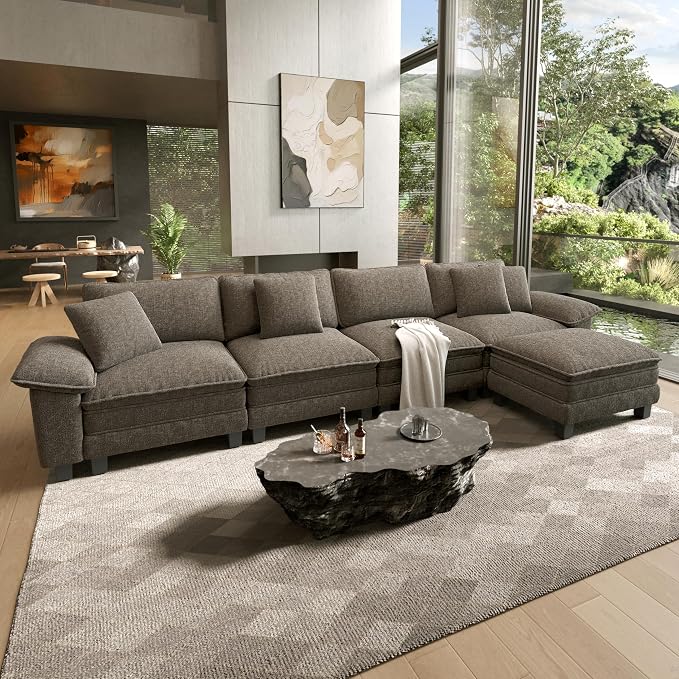 HERA'S HOUSE 158" Modular Sectional Sofa, Oversized L Shaped Couches by HERASHOUSE
