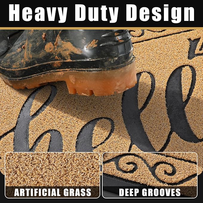 Yimobra Welcome Mats for Front Door 36x24, Heavy Duty Waterproof Outdoor Door - Image 2