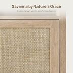 SICOTAS 63" Rattan TV Stand for TVs up to 65" - Image 4