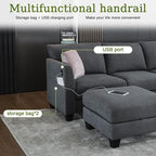 122.8" Large Sectional Couches for Living Room, 6 Seater L Shaped Modular - Image 6