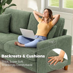 Kidirect 70in Corduroy Couch, Sofas - Image 4