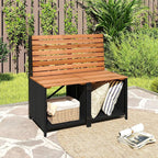 Tangkula 3-in-1 Convertible Bench Picnic Table, Outdoor Folding Table and - Image 3