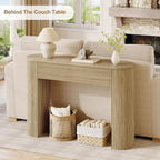 MECHYIN 47" Console Table, Fluted Sofa Table - Image 7