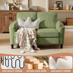 4 Piece Modern Corduroy Sofa Set, L-Shaped Sectional Couch - Image 5