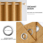 MIULEE 100% Blackout Linen Curtains - Image 4