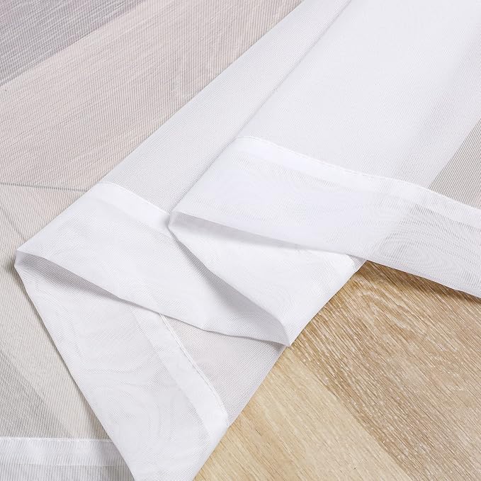 Chyhomenyc Sheer Valances for Windows, Light Filtering Small Window Curtains - Image 6