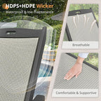 LUE BONA Chaise Lounge Chair Outdoor, HDPS and HDPE Wicker Material, Patio - Image 4