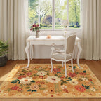 DUKINO 3x5 Area Rug, Floral Washable Rug - Image 3