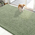 OLANLY Dog Door Mat for Muddy Paws 50x30, Super Absorbent Chenille Mud Mat | by OLANLY