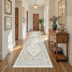 2.5x10 Kitchen Runner Rug Non Slip Vintage Washable Rugs, Carpet Runner - Image 5