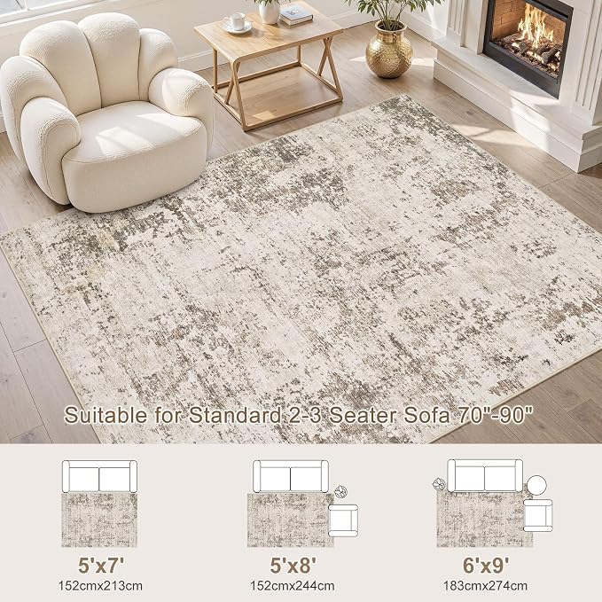 UERMEI 6x9 Area Rug Living Room Rugs - Image 4