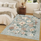 DUKINO 5x7 Area Rug Floral Washable Rug - Image 8