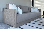 PURPLE LEAF 3 Pieces Small Conversation Set All Weather Outdoor Couch Sectional - Image 2