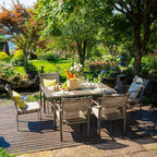 Pamapic 8504 Patio Dining 7 Piece, Outdoor Wicker Furniture Set - Image 4