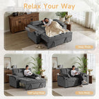 Auvsoce 65'' Chaise Lounge Chair Indoor, 3-in-1 Convertible Sofa Bed - Image 7
