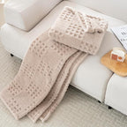 90x90 Inch Brown Waffle Queen Blanket - Image 3