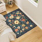 DUKINO 3x4 Area Rug, Floral Washable Rug by DUKINO