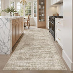 Soalmost Washable 4x8 Hallway Runner Rug Non-Slip Kitchen Entry Rugs Brown | by Soalmost