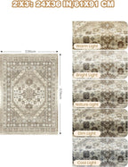 2x3 Entryway Rug Vintage Washable Rug Runner - Image 2