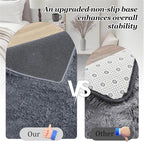 Area Rug Living Room Bedroom: 5x7 Fluffy Plush Shag Carpet Grey | - Image 6