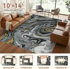 DMOYEST 10x14 Area Rug for Living Room-Washable Neutral Modern Abstract Rugs - Image 2