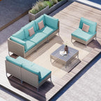 Grand patio 7-Piece Wicker Patio Furniture Set, Boho Outdoor Conversation Set - Image 2