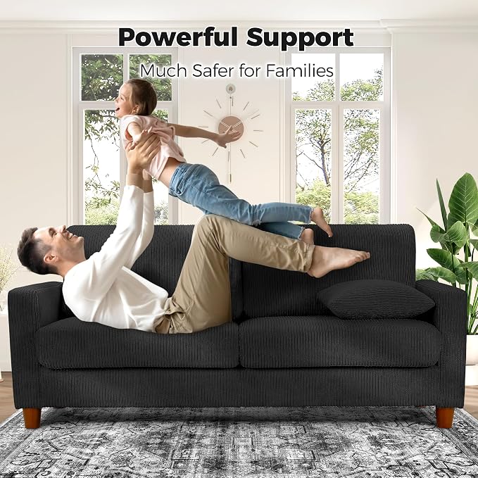 Kidirect 70in U Shaped Couch, Modular Sofa No Tool Assembly, Comfy Sectional - Image 7