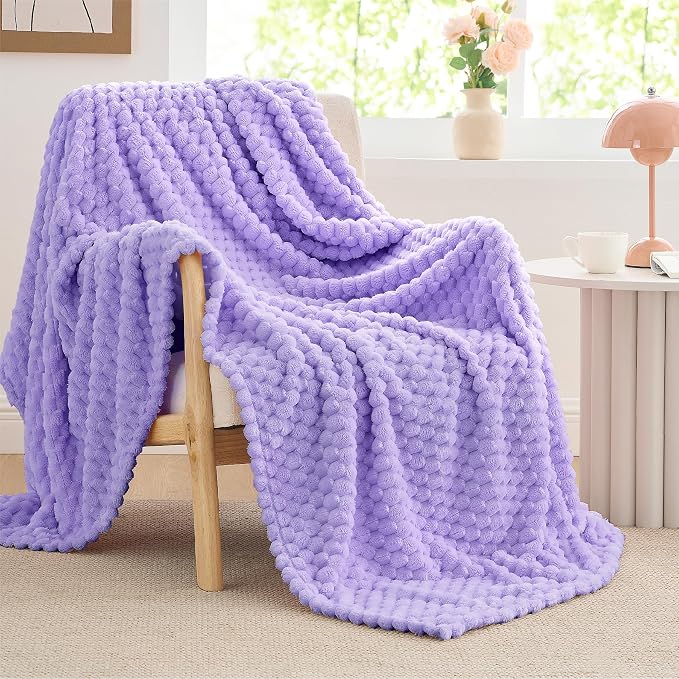 BEDELITE Lavender Twin Blanket for Couch, Soft Cozy Gifts for Women, 60*80 | 3D - Image 9