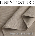 NICETOWN Farmhouse Style 100% Blackout Crisp Faux Linen Curtains 90 inches Long - Image 6