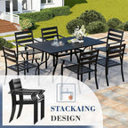 HOMREST 7 Piece Outdoor Patio Dining Set - Image 4