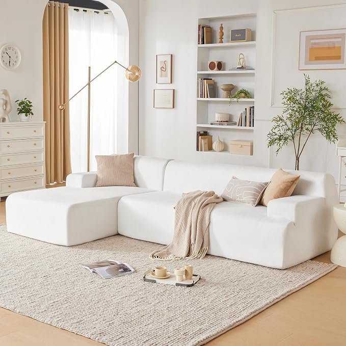 Weture 107" Modular Sectional Cloud Couch, Boneless couches Sponge sectionals - Image 3
