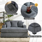 Merax Modern Upholstered Indoor Chaise Lounge - Image 5
