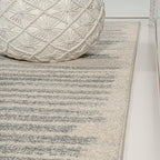 JONATHAN Y Khalil Modern Berber Stripe Cream/Gray Indoor Area Rug, Contemporary - Image 6