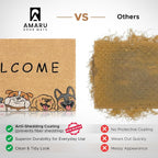 Coir Welcome Mat, Welcome Dogs, 17 x 29 in | 100% Natural Coir, Anti-Shedding - Image 5