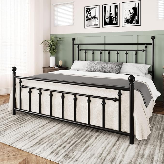 Allewie 14 Inch King Size Metal Platform Bed Frame - Image 3